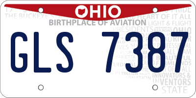 OH license plate GLS7387