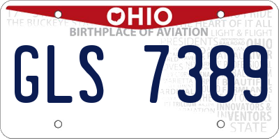 OH license plate GLS7389