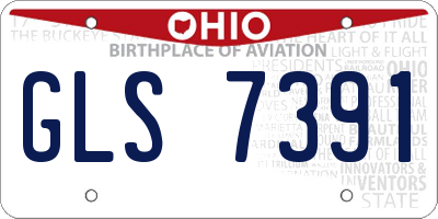 OH license plate GLS7391