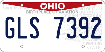 OH license plate GLS7392