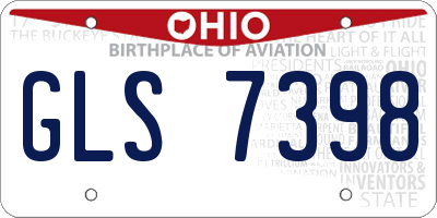 OH license plate GLS7398