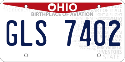 OH license plate GLS7402