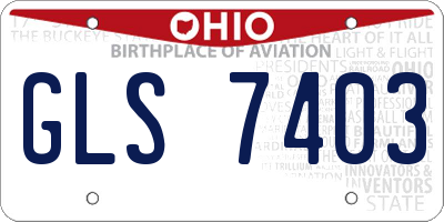 OH license plate GLS7403