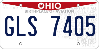 OH license plate GLS7405