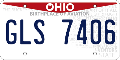 OH license plate GLS7406