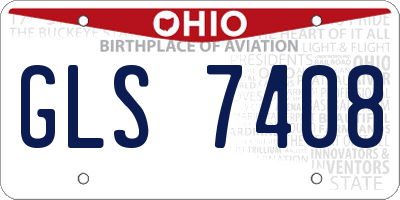 OH license plate GLS7408