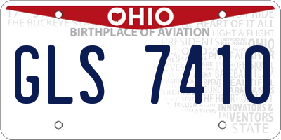 OH license plate GLS7410