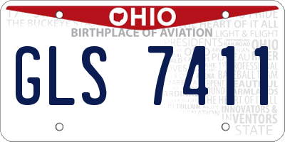OH license plate GLS7411