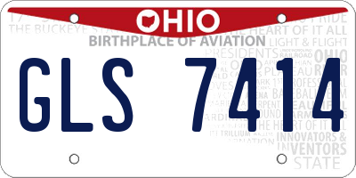 OH license plate GLS7414