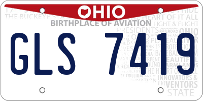 OH license plate GLS7419