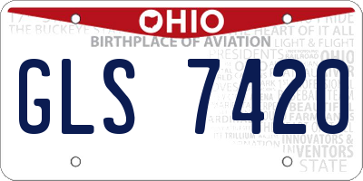 OH license plate GLS7420