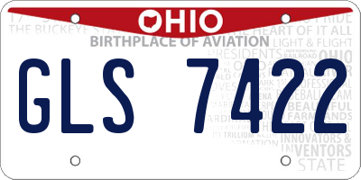 OH license plate GLS7422