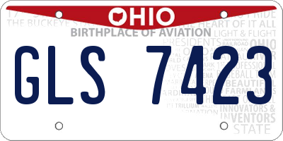 OH license plate GLS7423