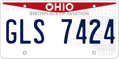 OH license plate GLS7424