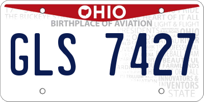 OH license plate GLS7427