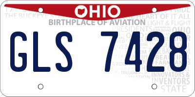OH license plate GLS7428
