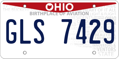 OH license plate GLS7429