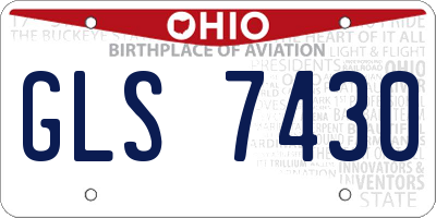 OH license plate GLS7430