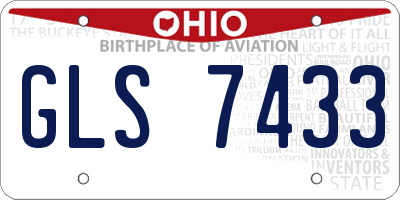 OH license plate GLS7433