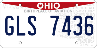 OH license plate GLS7436