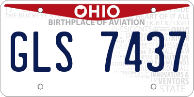 OH license plate GLS7437