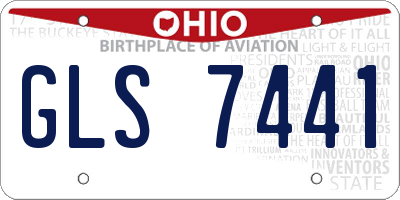 OH license plate GLS7441