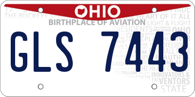 OH license plate GLS7443