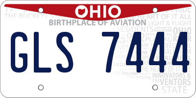 OH license plate GLS7444