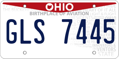 OH license plate GLS7445
