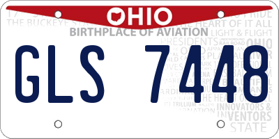 OH license plate GLS7448
