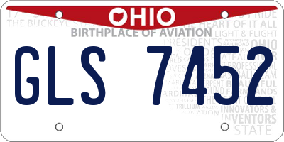 OH license plate GLS7452