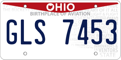OH license plate GLS7453