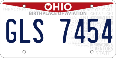 OH license plate GLS7454