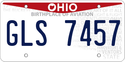 OH license plate GLS7457