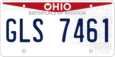 OH license plate GLS7461