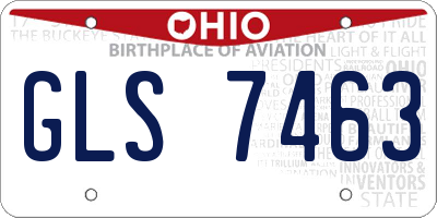 OH license plate GLS7463