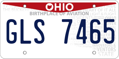 OH license plate GLS7465