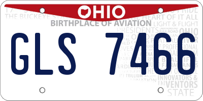 OH license plate GLS7466