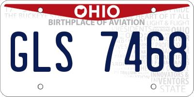 OH license plate GLS7468