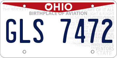 OH license plate GLS7472