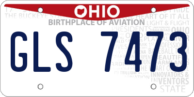 OH license plate GLS7473