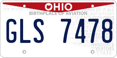 OH license plate GLS7478