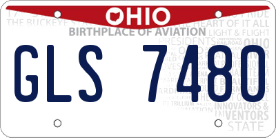 OH license plate GLS7480