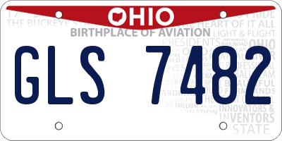 OH license plate GLS7482