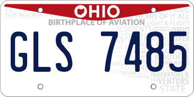 OH license plate GLS7485