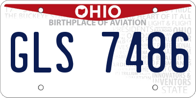 OH license plate GLS7486