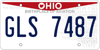 OH license plate GLS7487