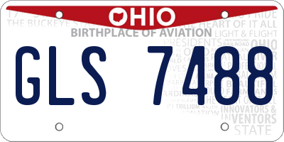 OH license plate GLS7488