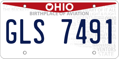 OH license plate GLS7491