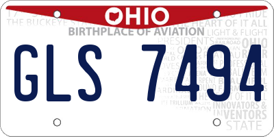OH license plate GLS7494